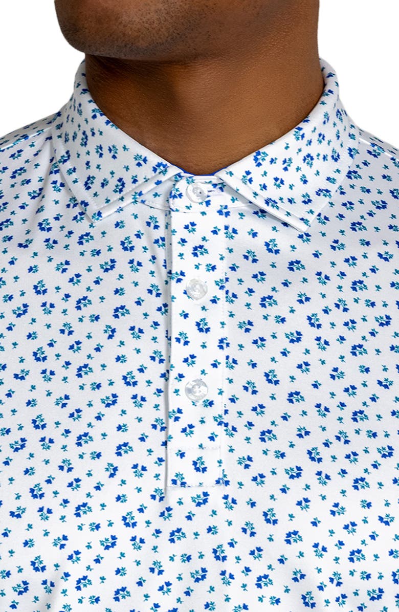 Redvanly Hyndford Floral Polo, Alternate, color, Bright White