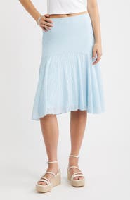 BP. Lace Handkerchief Midi Skirt