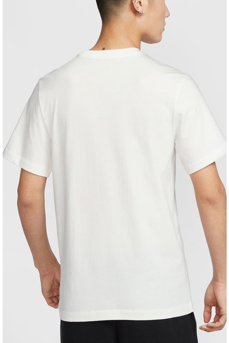 Embroidered Swoosh Cotton T-Shirt, Alternate, color, SAIL