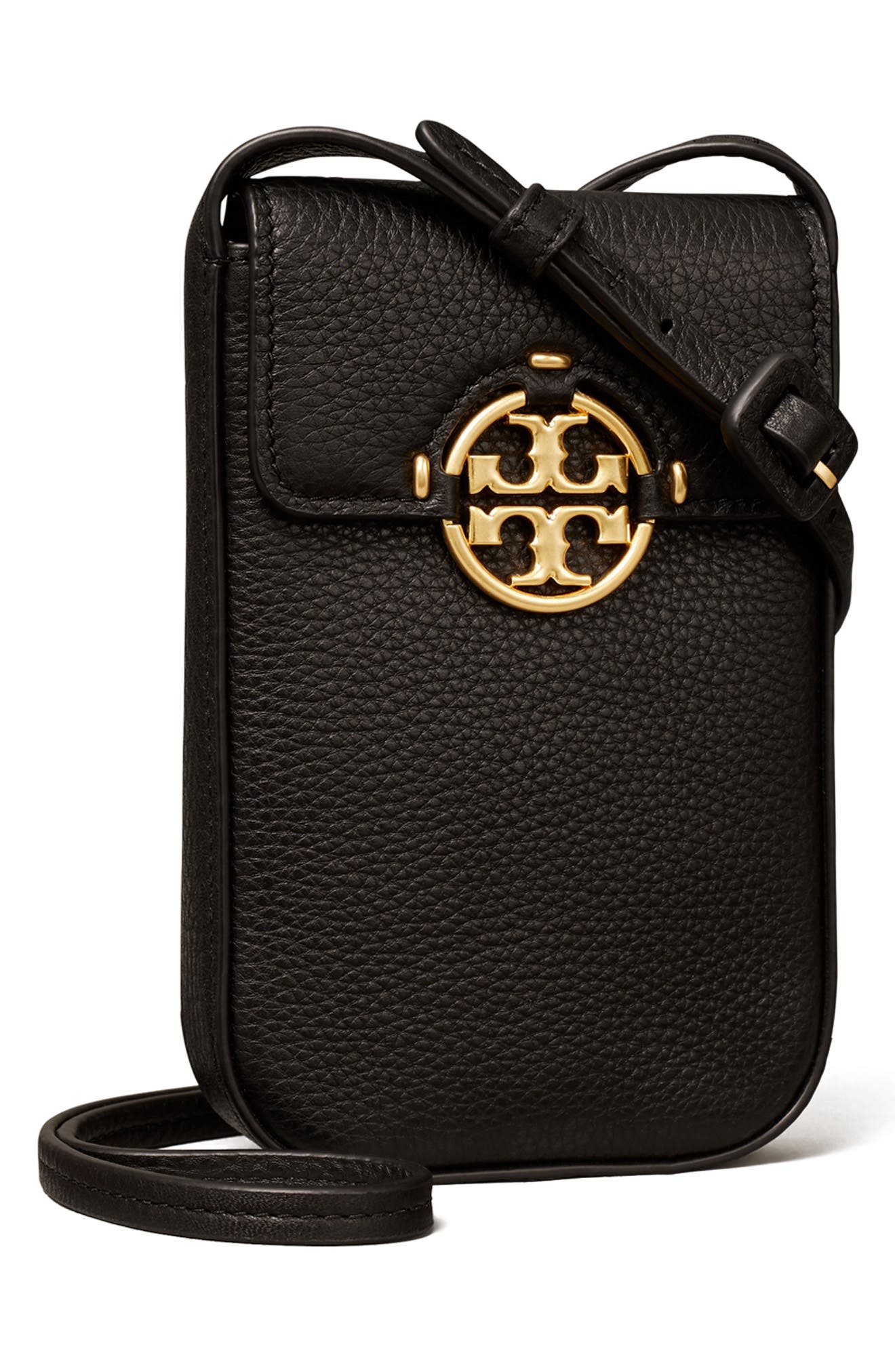 Tory Burch Miller Leather Phone Crossbody Bag, Alternate, color, 