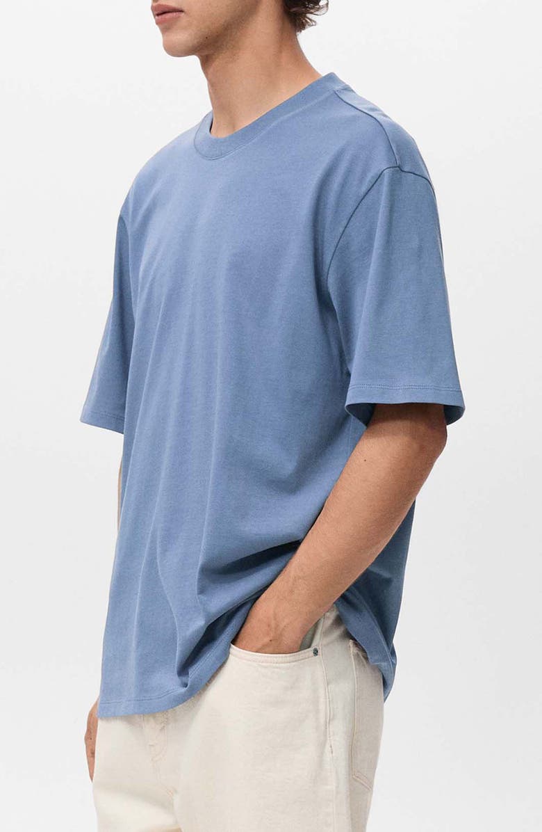 MANGO Relaxed Fit Graphic T-Shirt, Alternate, color, Blue