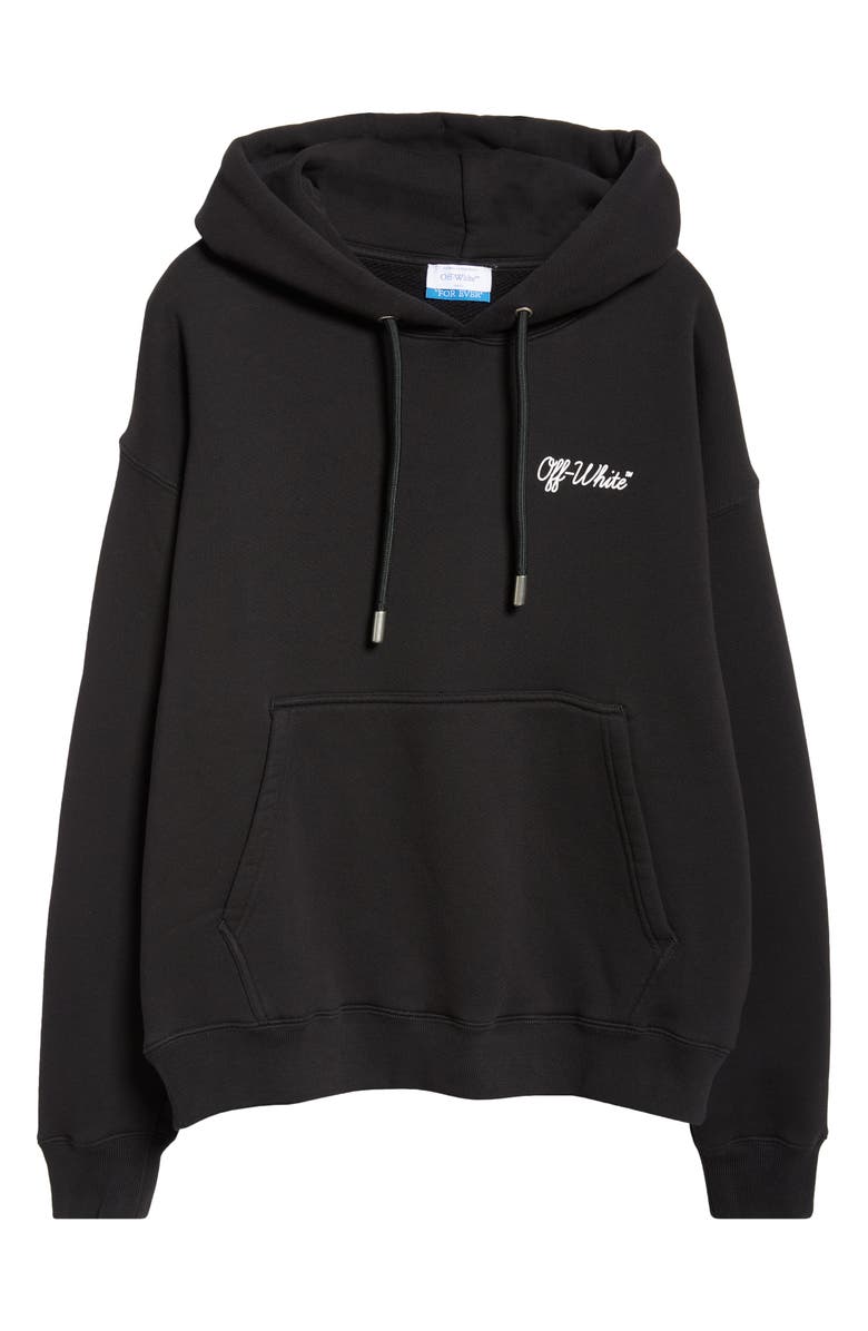 Off-White Logo Script Skate Hoodie, Alternate, color, Black - White