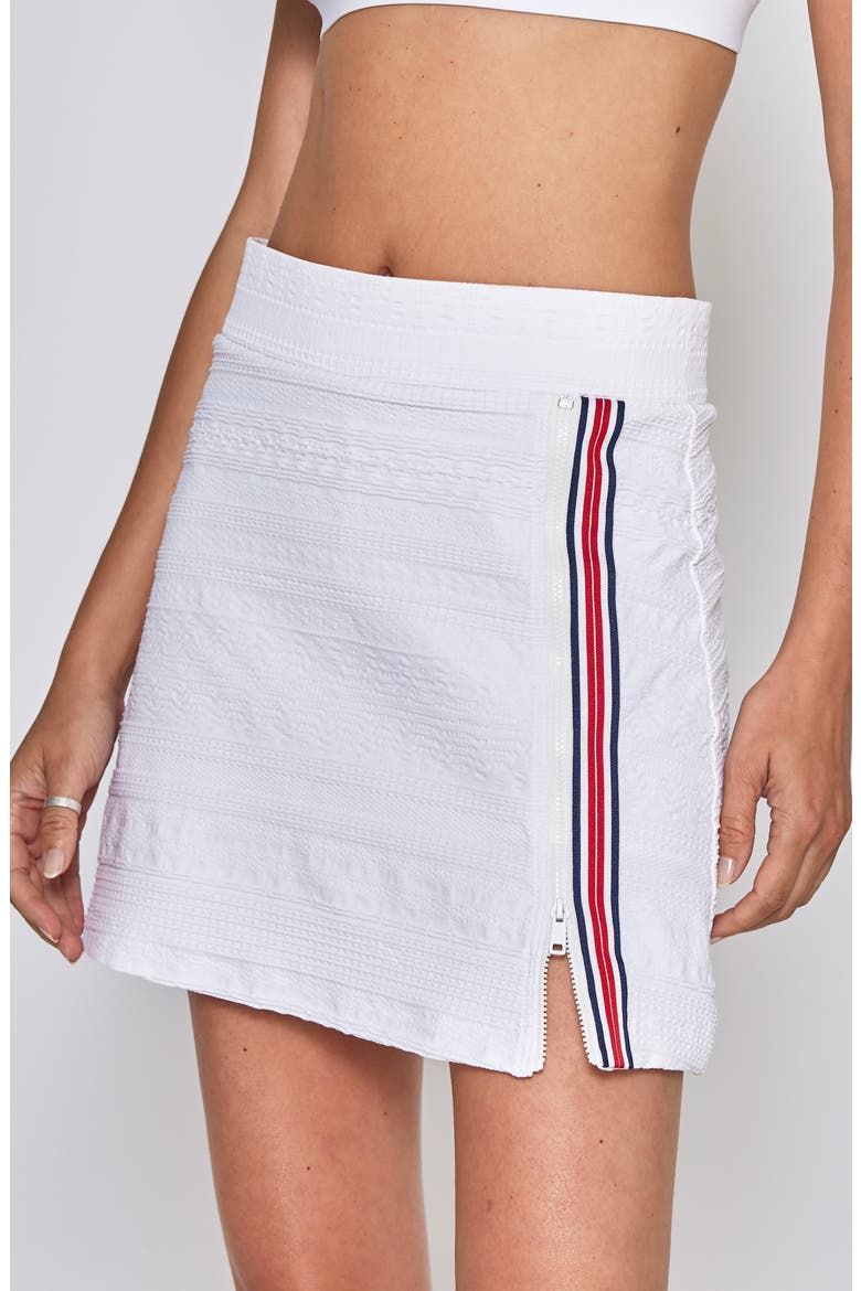 SIDE ZIP SKORT, Alternate, color, WHITE