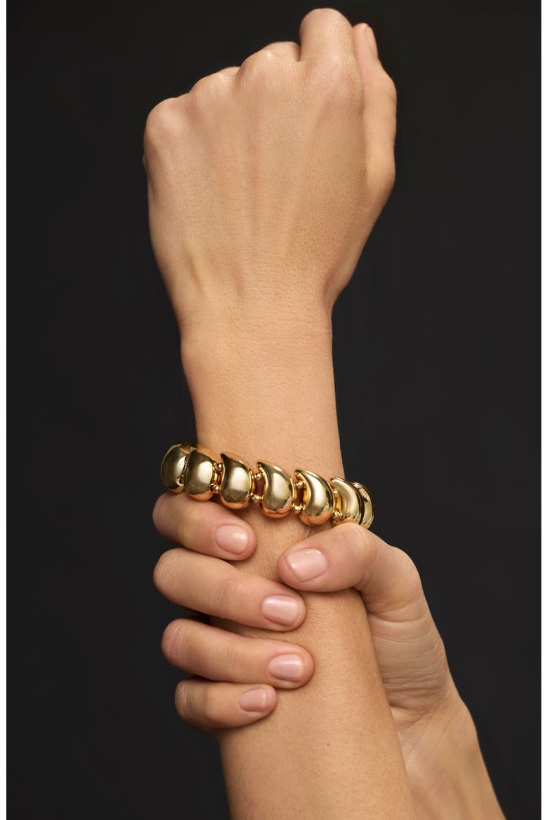Zaha Stretch Bracelet, Alternate, color, GOLD