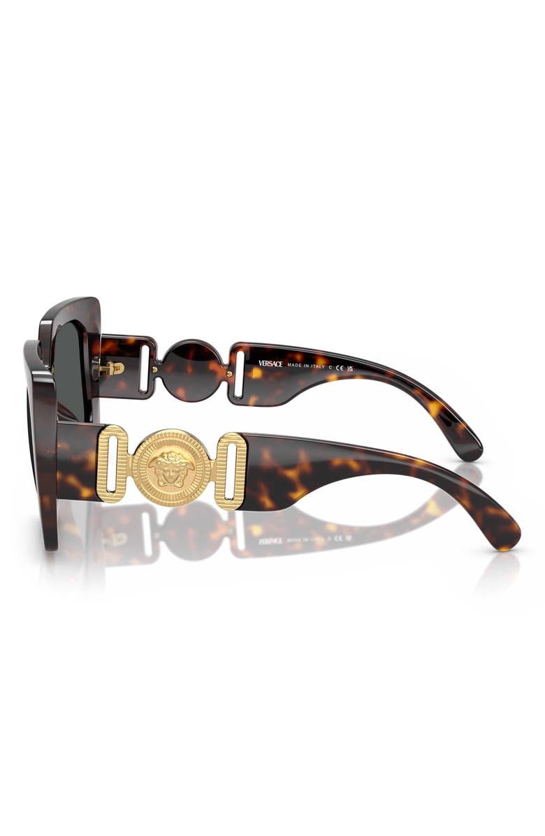 Versace 55mm Square Sunglasses, Alternate, color, Havana