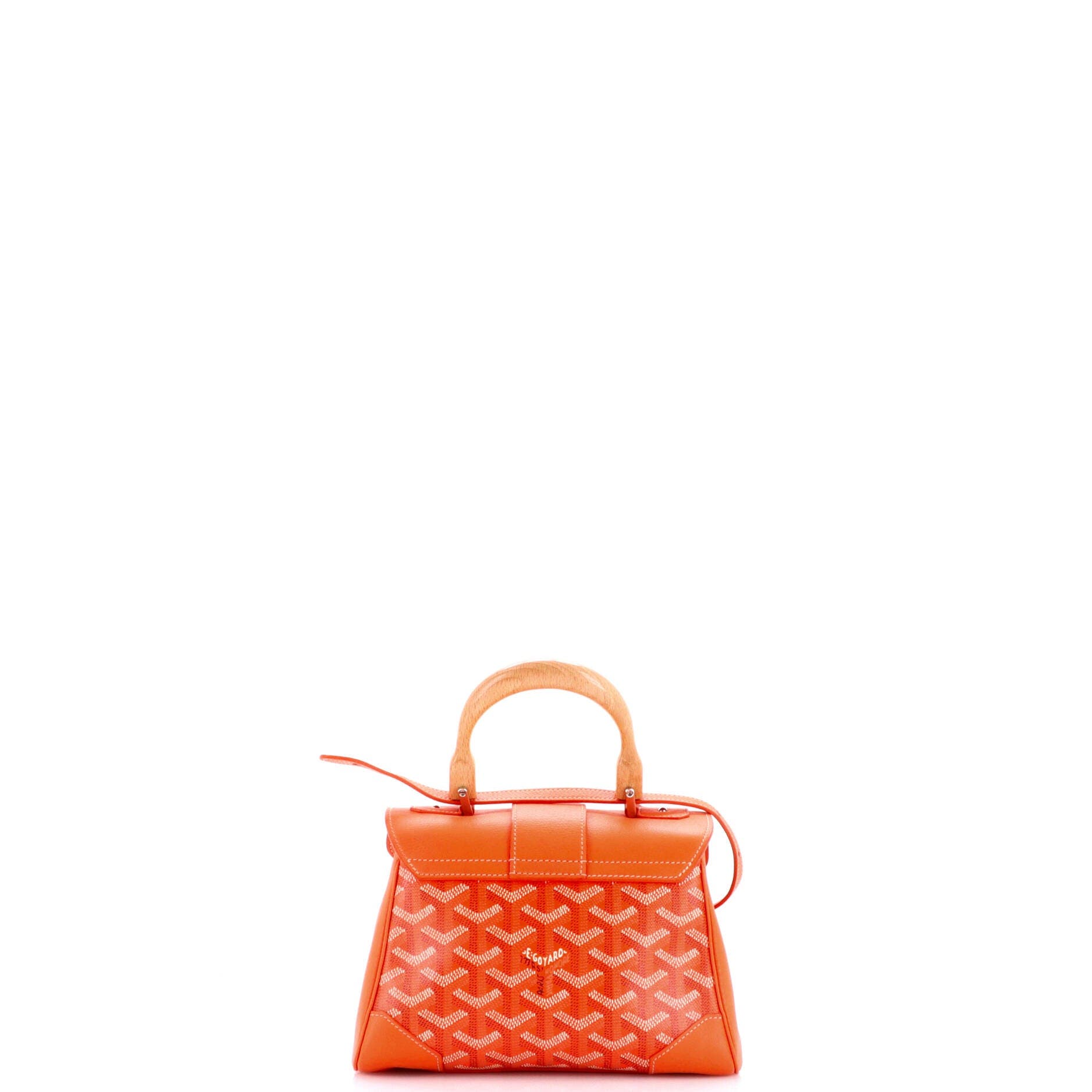 Saigon Top Handle Bag Coated Canvas with Leather Mini, Alternate, color, Orange