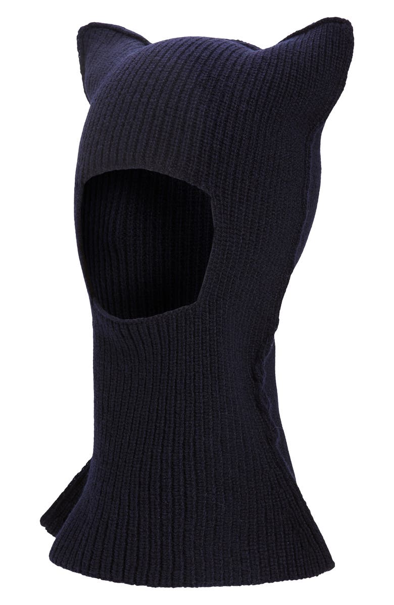 Maison Margiela Cat Ear Wool Rib Balaclava, Main, color, 