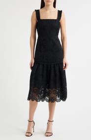 KOBI HALPERIN Mona Lace Fit & Flare Midi Dress