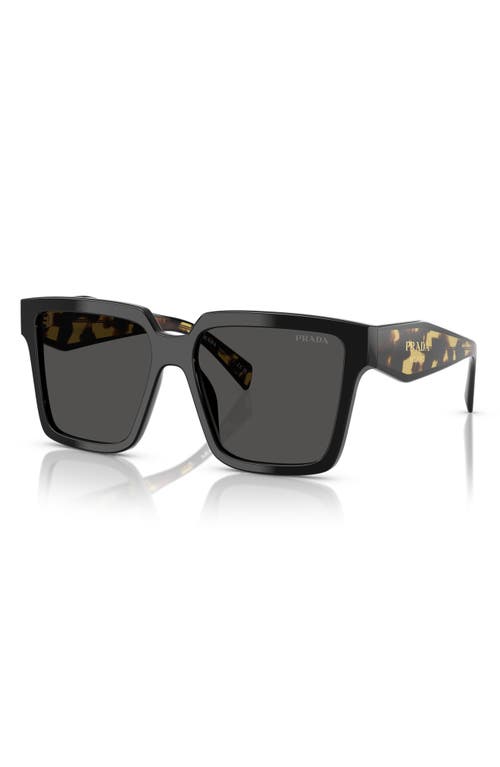 Prada Womens Black Pr 24zs Square-frame Acetate Sunglasses In Black