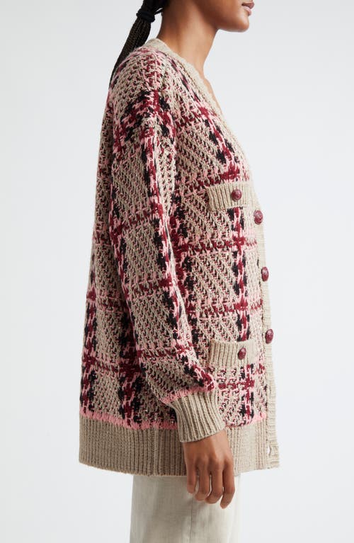 L'agence Macie Cardigan In Natural Sequin Multi