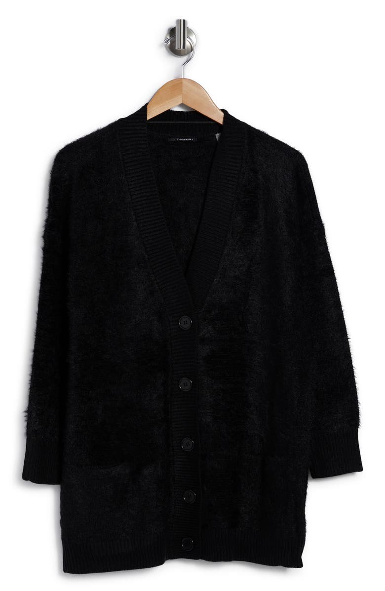 T Tahari Eyelash Cardigan, Alternate, color, 