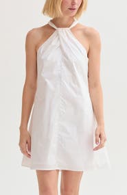 CRESCENT Halter Poplin Mini Dress
