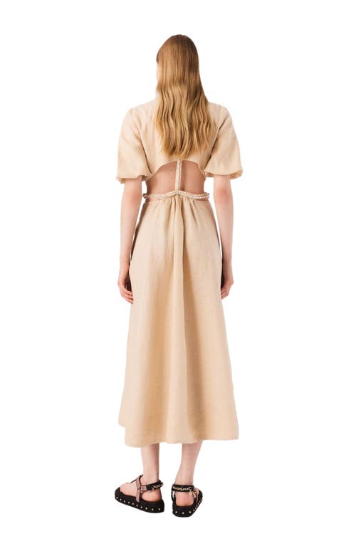 Shop Maje Linen Maxi Dress