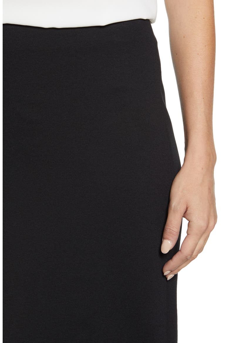 Ponte Midi Pencil Skirt, Alternate, color, RICH BLACK