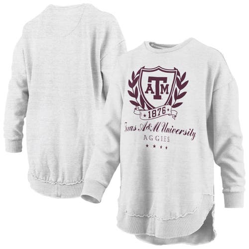 Pressbox Heather Gray Texas A&m Aggies Field Day Melange Poncho Pullover Sweatshirt