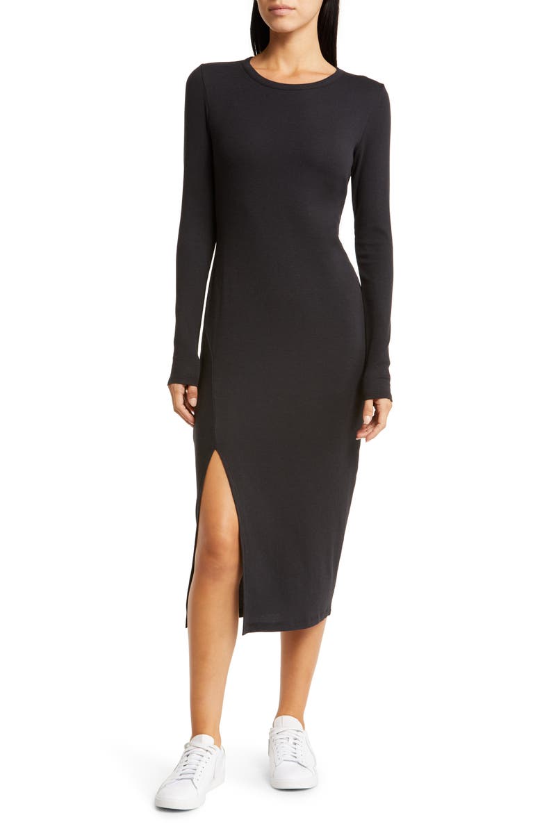 Beyond Yoga Day to Night Long Sleeve Knit Midi Dress, Main, color,