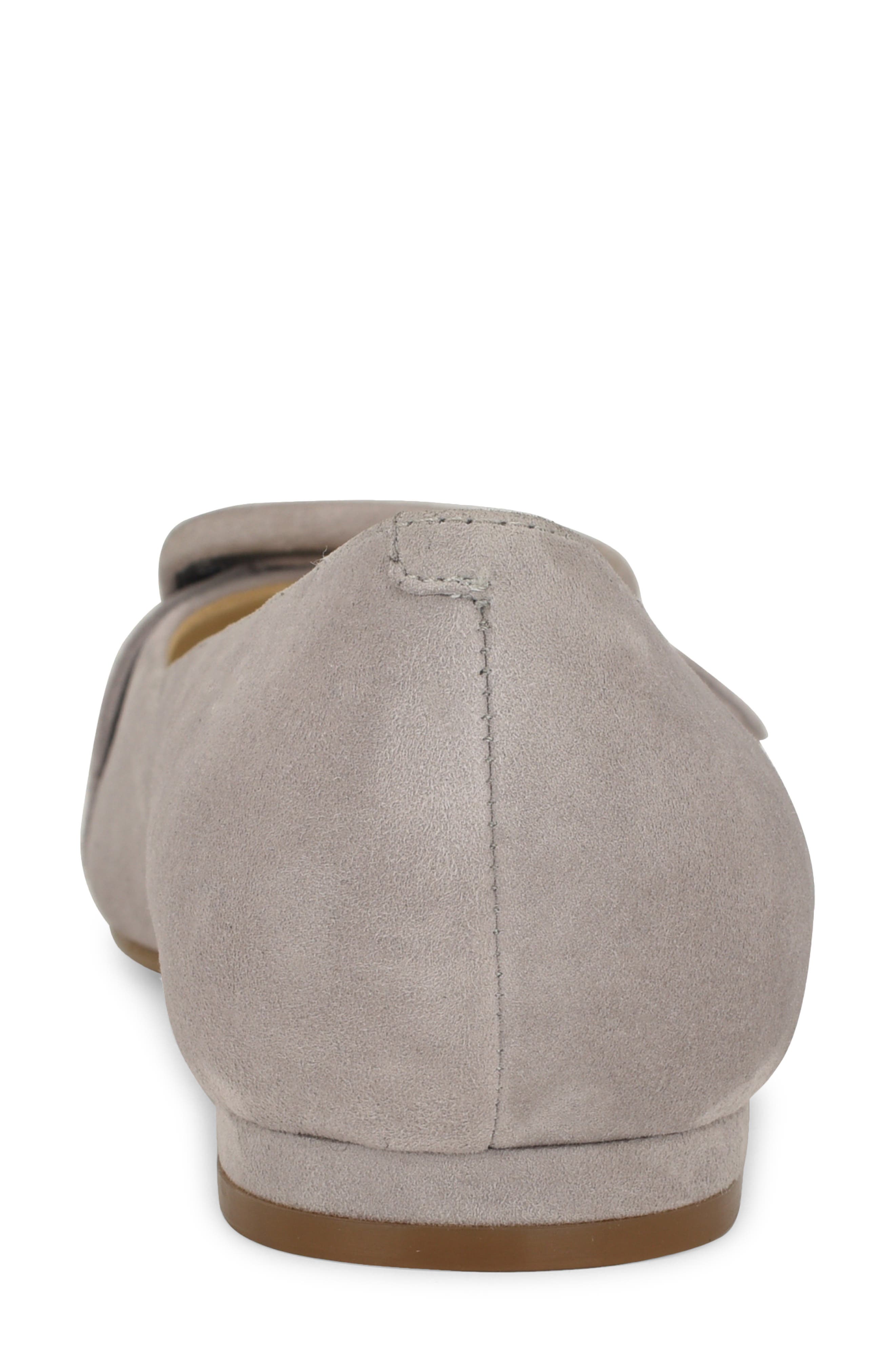 Nine West Jesike Pointed Toe Flat, Alternate, color, Light Grey