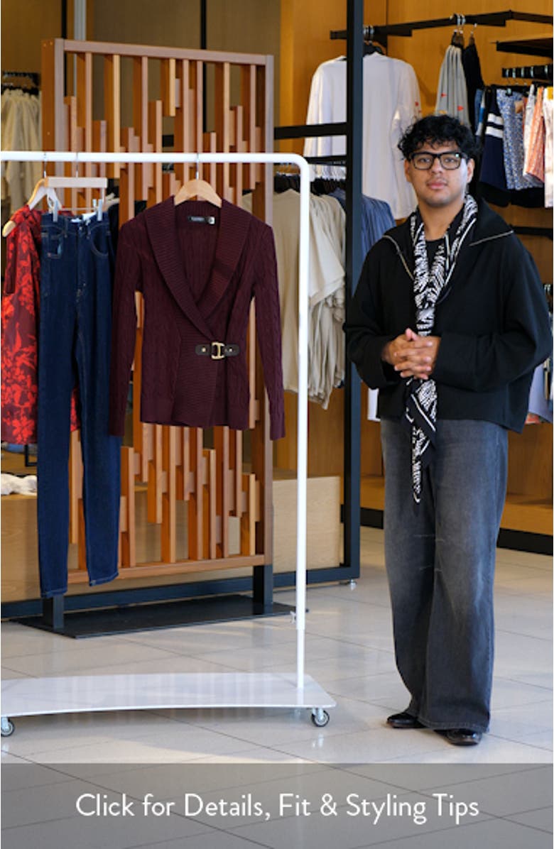 Cable Stitch Cotton Wrap Cardigan, sales video thumbnail