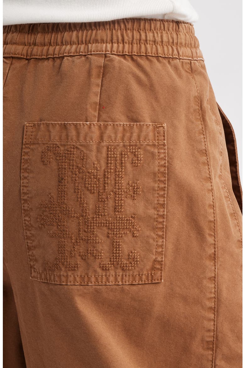 Felix Drawstring Ankle Wide Leg Pants, Alternate, color, CARAMEL