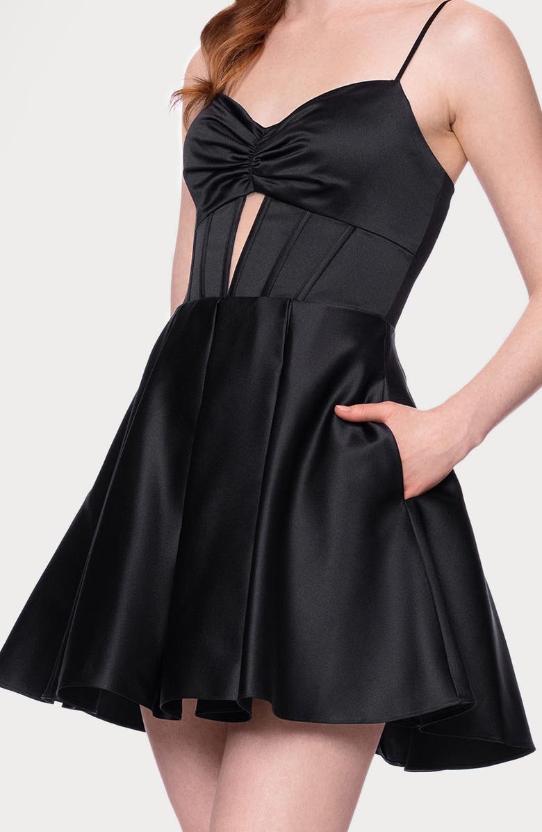 Blondie Nites Sleeveless Fit & Flare Dress, Alternate, color, Black