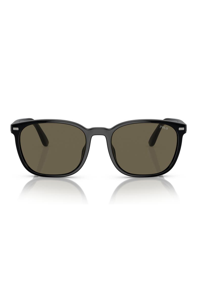 PH4208U 55mm Square Sunglasses, Main, color, SHINY BLACK / BROWN