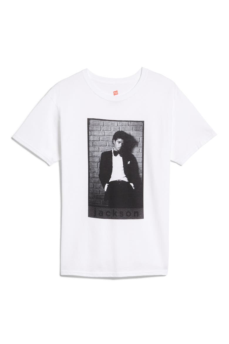 Michael Jackson T-Shirt, Main, color, WHITE