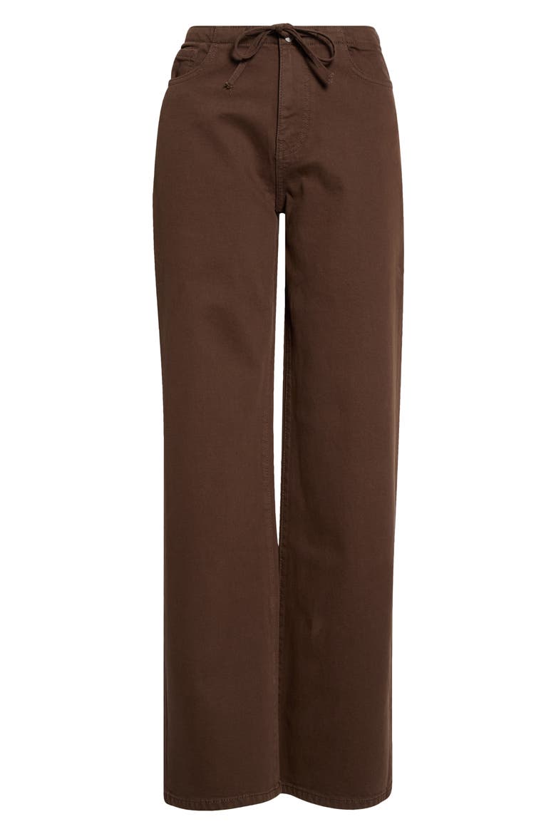 The Big Easy High Waist Wide Leg Drawstring Jeans, Alternate, color, DARK ROAST