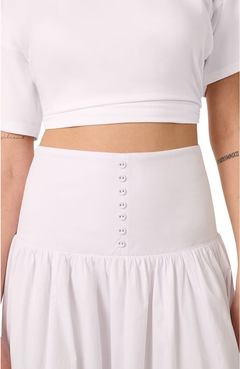 WeWoreWhat Drop Waist Maxi Skirt, Alternate, color, Classic White