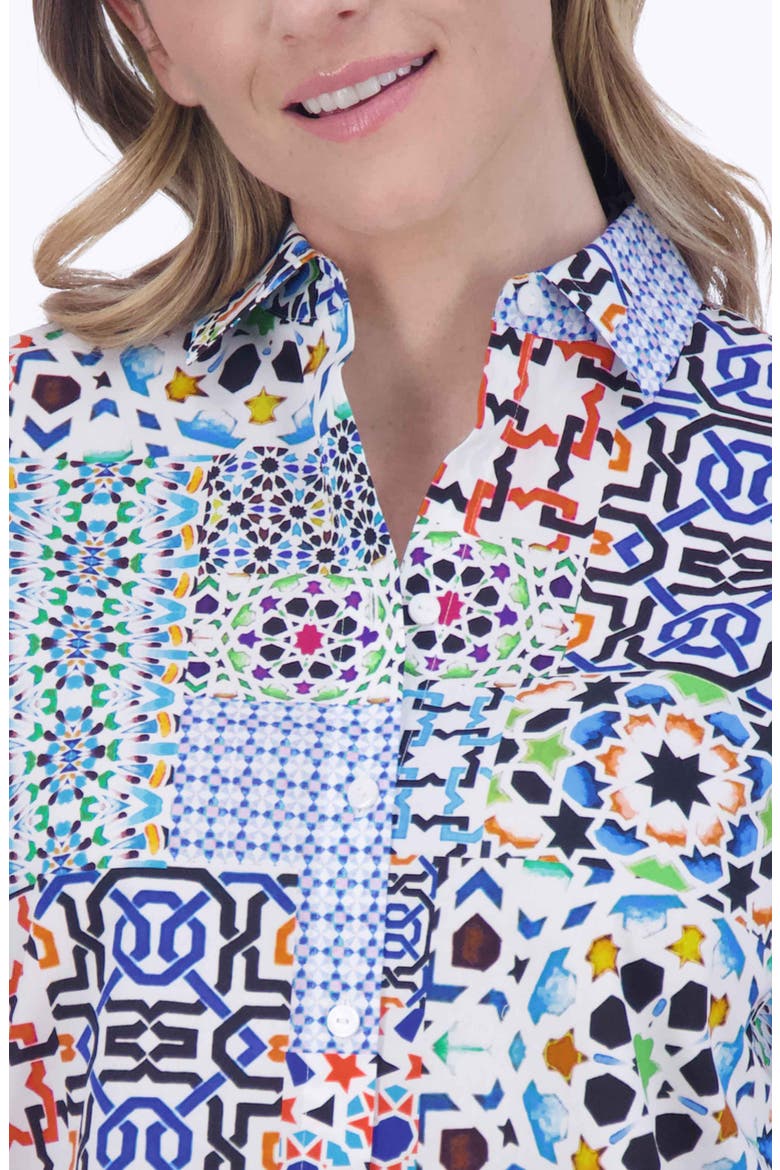 Kelly Print Button-Up Shirt, Alternate, color, MULTI