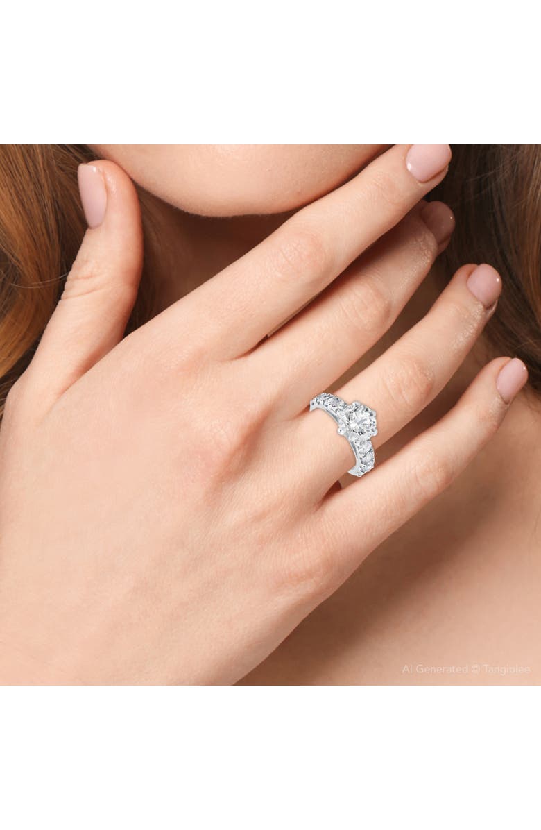 Bliss Diamond Certified 5 1/2 cttw Diamond Engagement Ring 14k Gold Lab Grown, Alternate, color, 14K White Gold