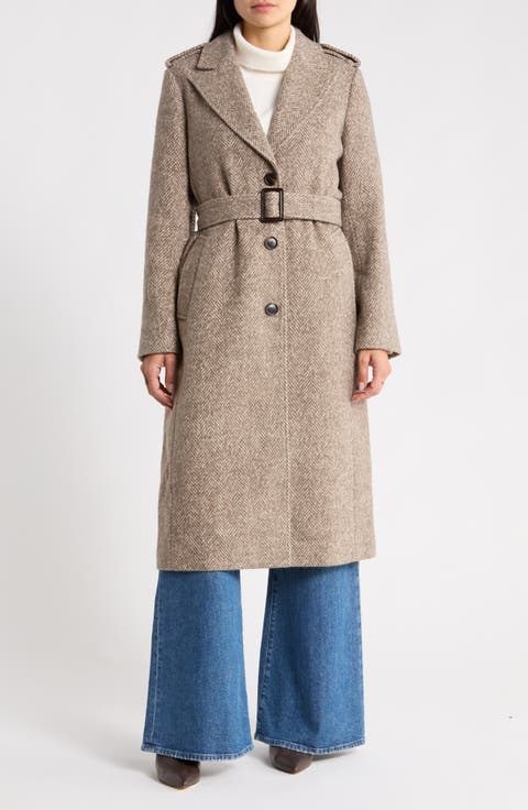 Belted Flange Trench Coat