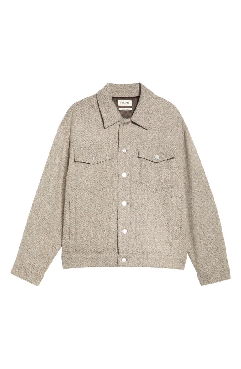 FRAME Tweed Trucker Jacket, Alternate, color, Light Taupe