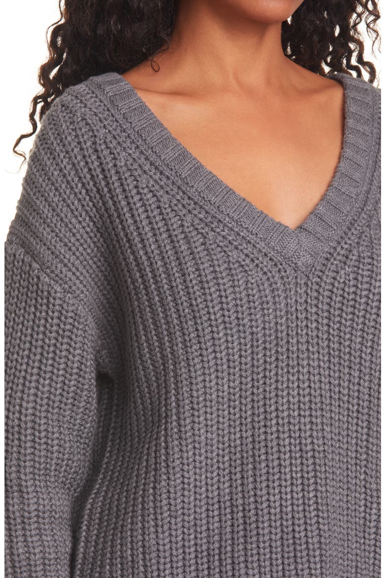 Cotton & Cashmere Sweater, Alternate, color, HEATHER CHARCOAL