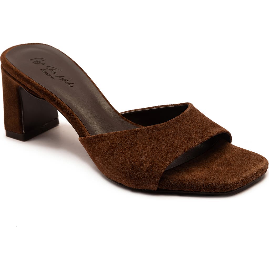 Off The Hook London Park Block Heel Sandal In Brown
