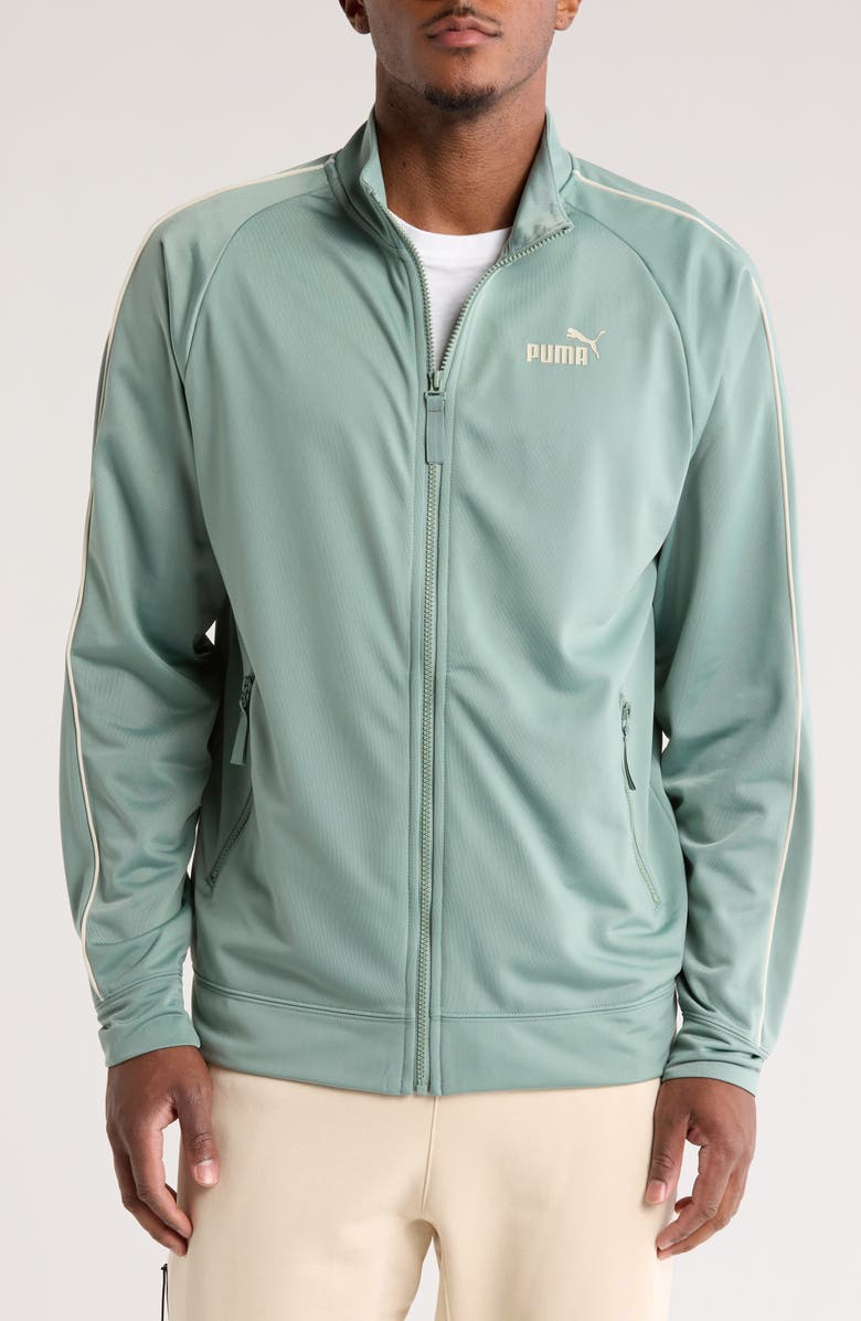PUMA Essential Piped Tricot Full Zip Track Jacket, Main, color,