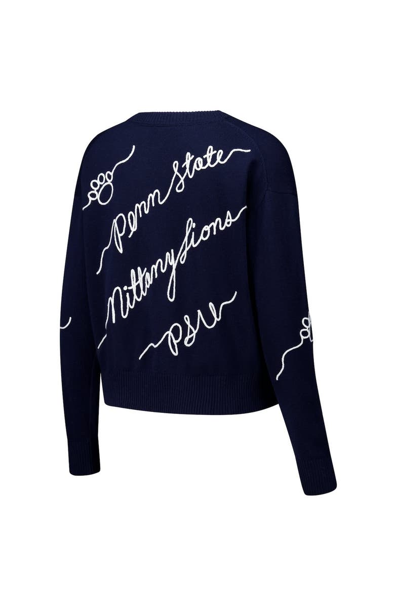 KADYLUXE Women's Navy Penn State Nittany Lions Love Note Embroidered Sweater, Alternate, color, Navy