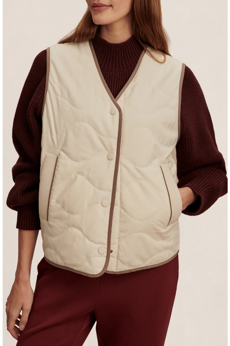 Lori Reversible Gilet, Main, color, ASH TAUPE / BIRCH