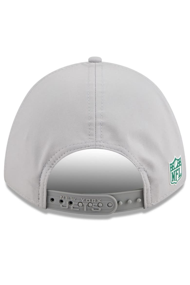Men's New Era Gray New York Jets 2025 Sideline  M-Crown 9FORTY Adjustable Hat, Alternate, color, Gray