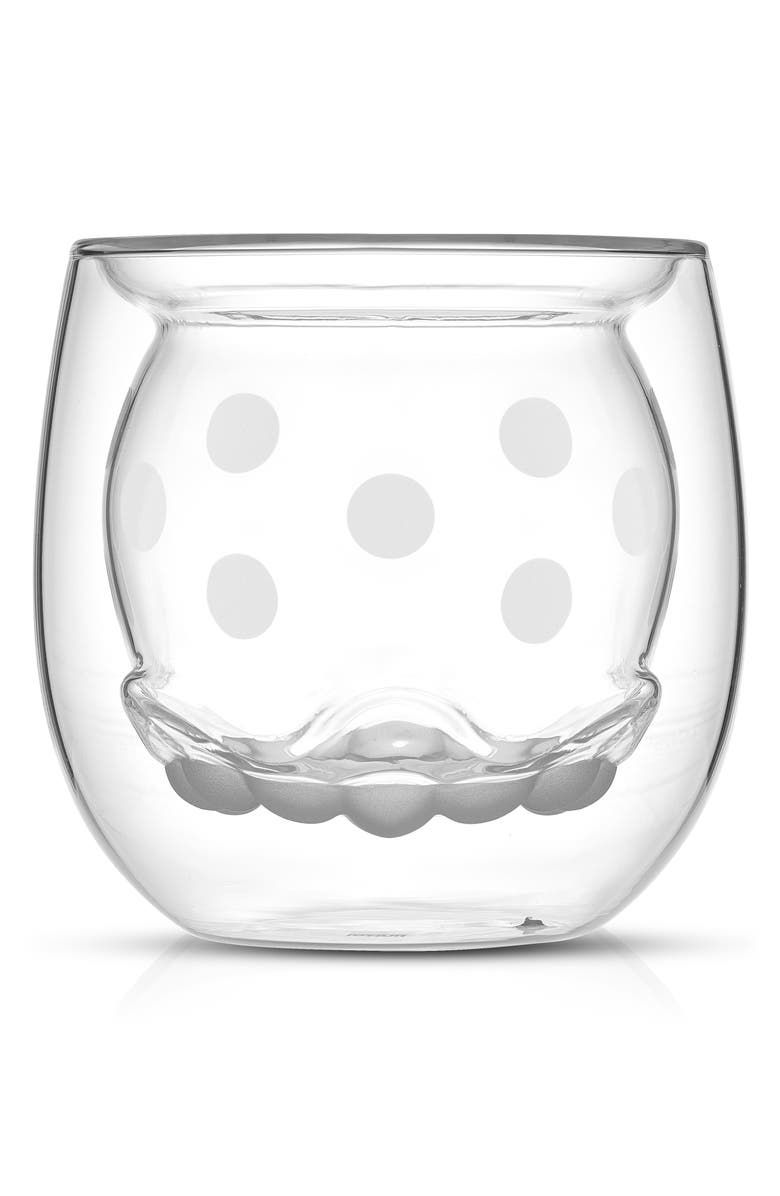 JoyJolt x Disney<sup>®</sup> Set of 2 Mickey & Minnie Double Walled Glass Espresso Cups, Main, color, Clear