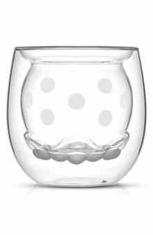 JoyJolt x Disney® Set of 2 Mickey & Minnie Double Walled Glass Espresso Cups