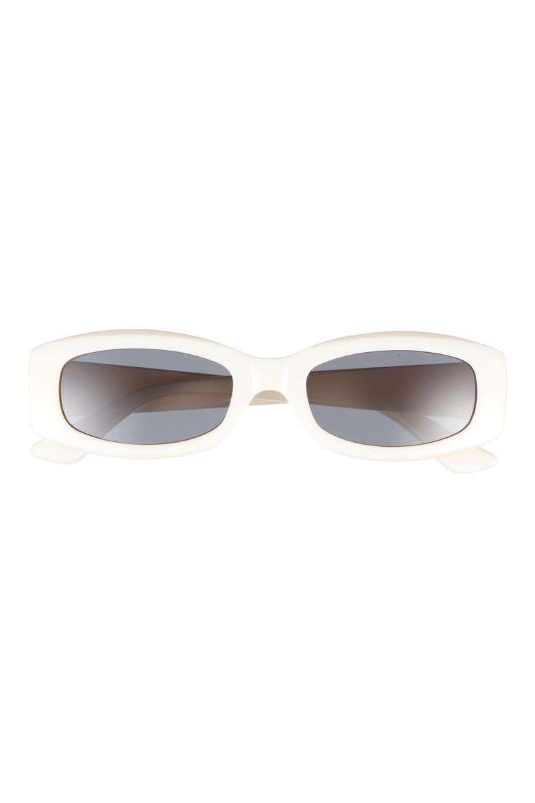 Slim Rectangular Sunglasses, Main, color, IVORY