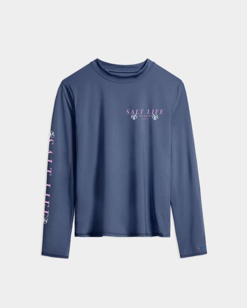 Salty Marlin Badge Performance Long Sleeve Tee