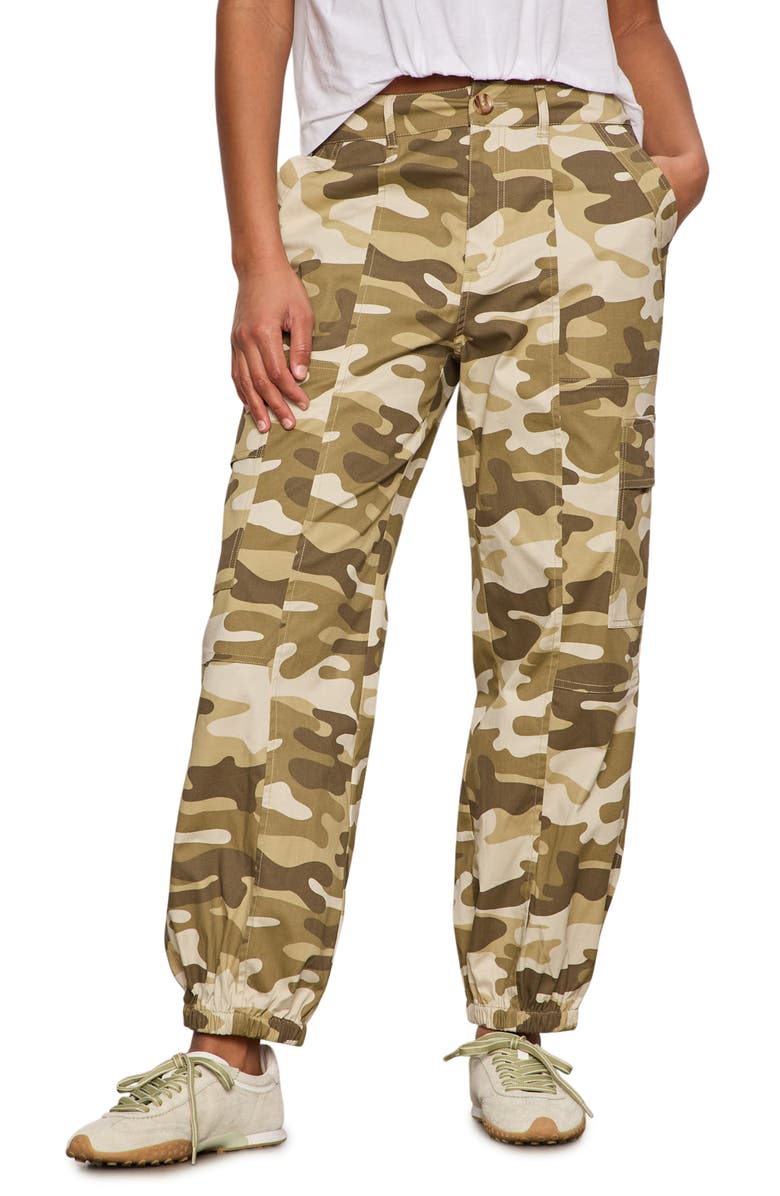 Sanctuary Vista Camo Cargo Pants, Main, color, Canyon Camo Green
