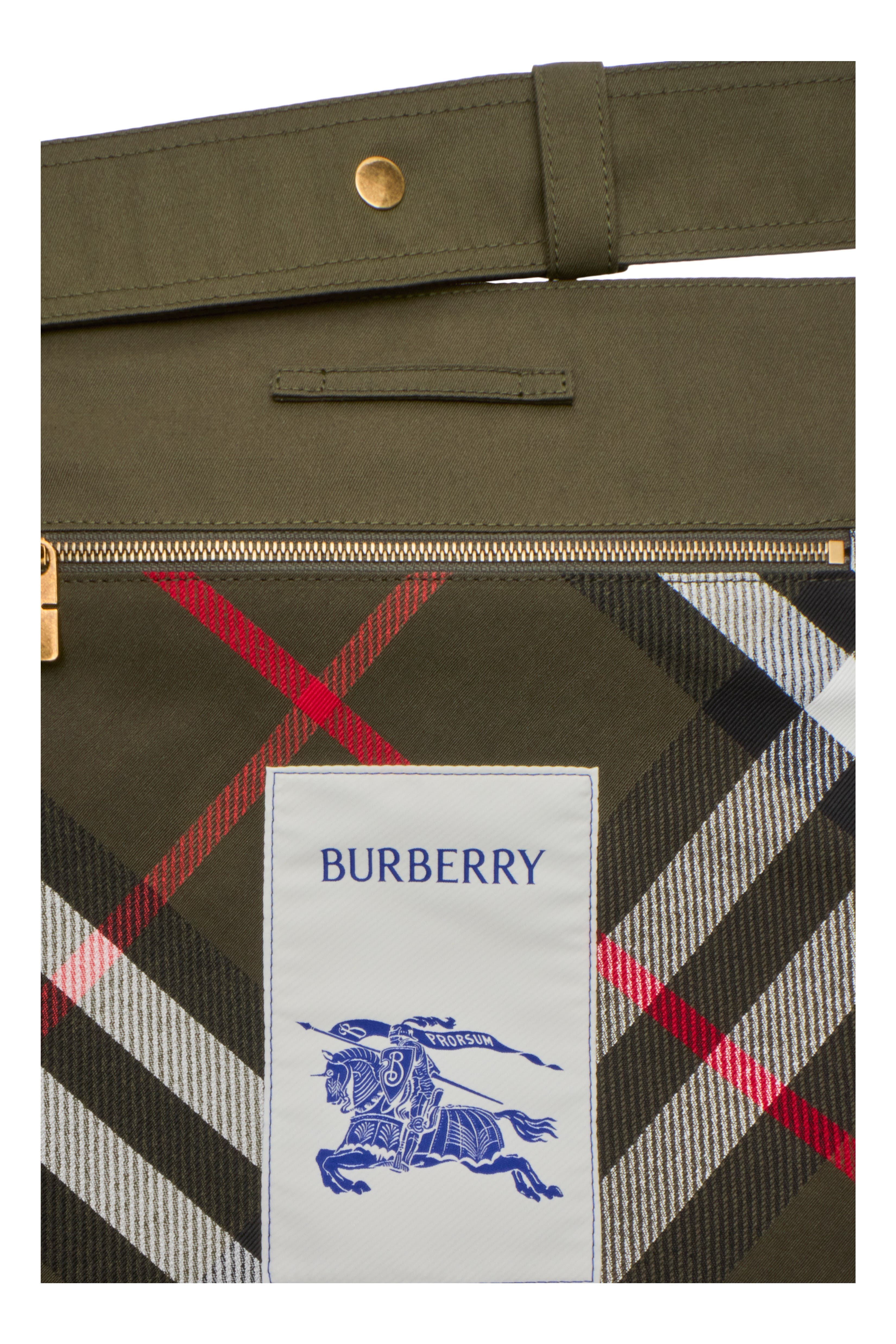 Burberry Medium Trench Tote, Alternate, color, Military