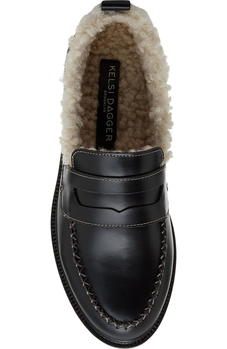 Kelsi Dagger Brooklyn Lens Faux Shearling Lined Loafer, Alternate, color,