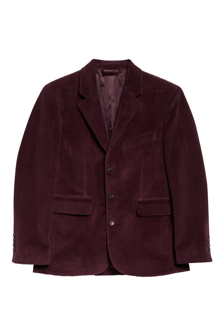 Corduroy Suit Jacket, Alternate, color, DARK PURPLE