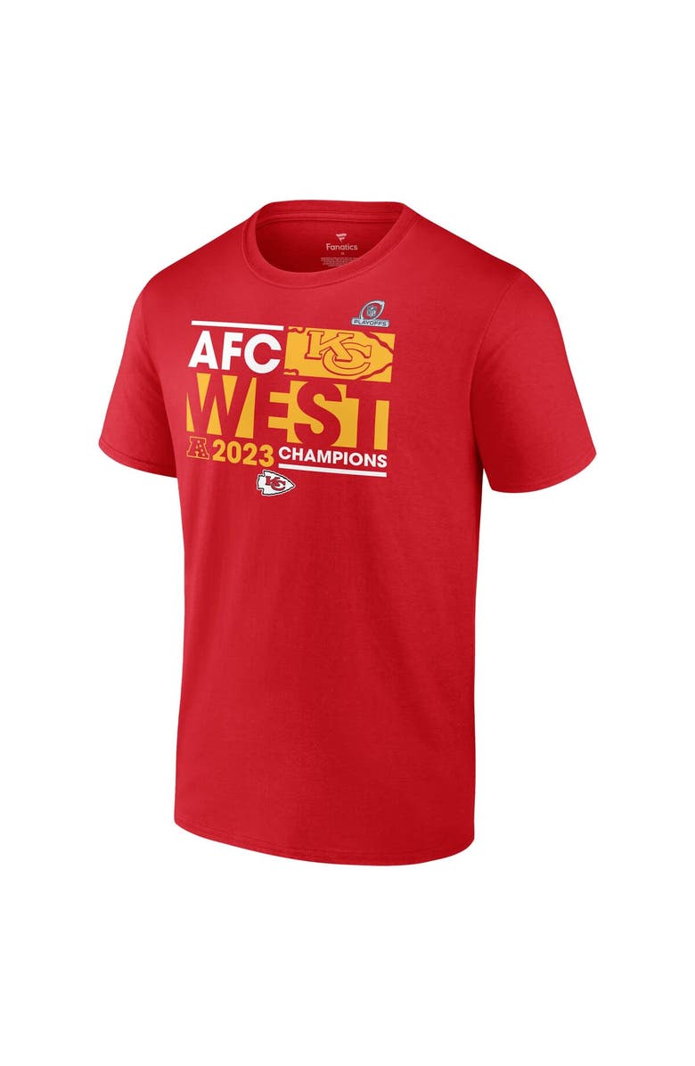 FANATICS Men's Fanatics Branded Red Kansas City Chiefs 2023 AFC West Division Champions Conquer T-Shirt, Alternate, color, 