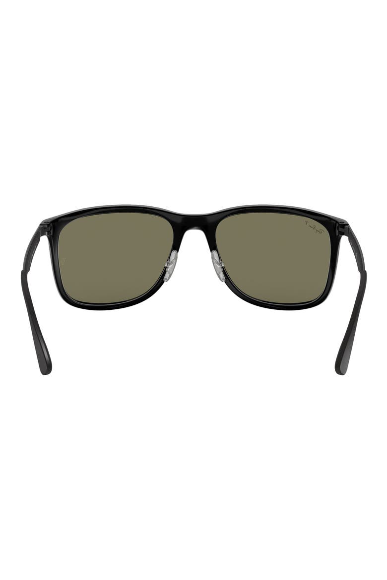 58mm Polarized Sunglasses, Alternate, color, BLACK