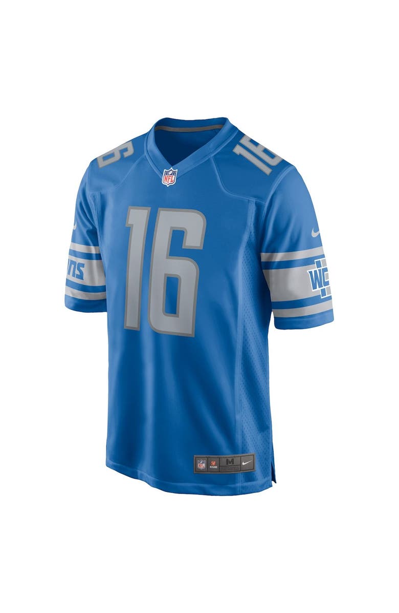 Nike Men's Nike Jared Goff Blue Detroit Lions Player Game Jersey, Alternate, color,