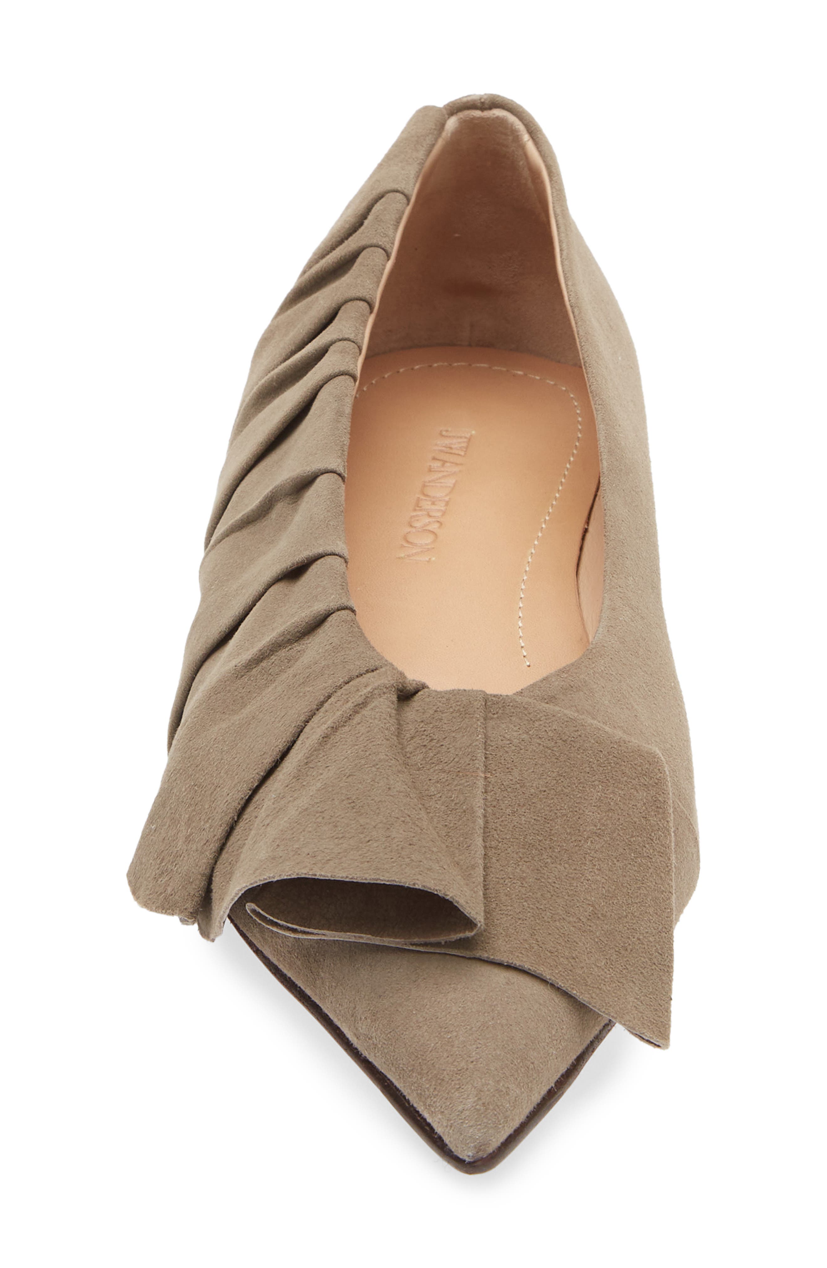 JW Anderson Ruffle Ballet Flat, Alternate, color, Grey 929